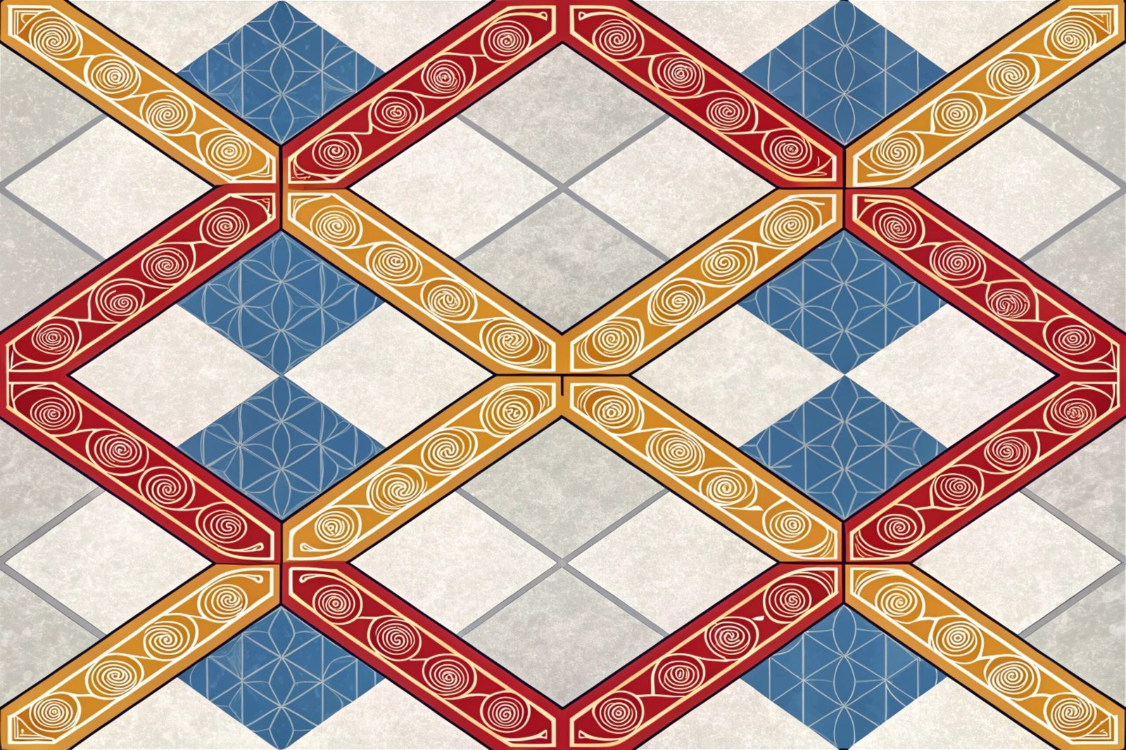 Crimson-Gold Diagonals