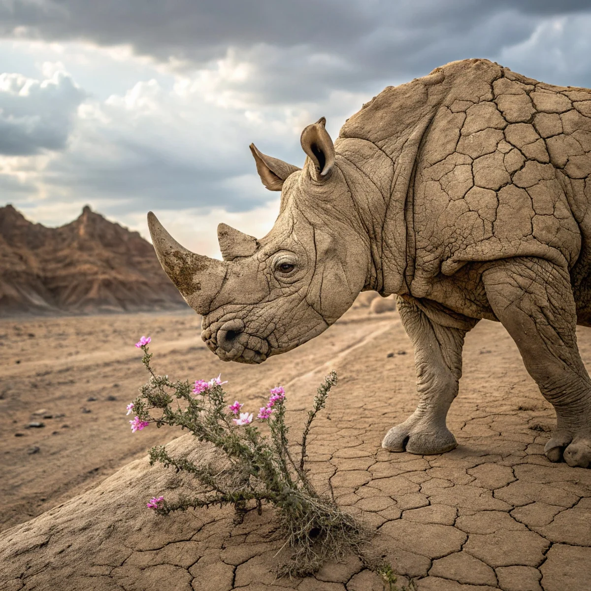Desert Rhino Sculpture