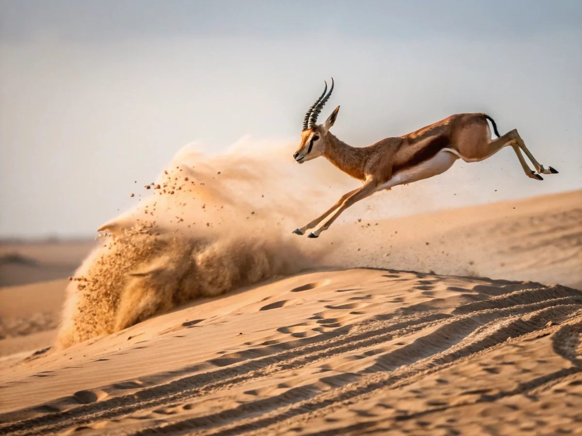 Sand Gazelle Leap
