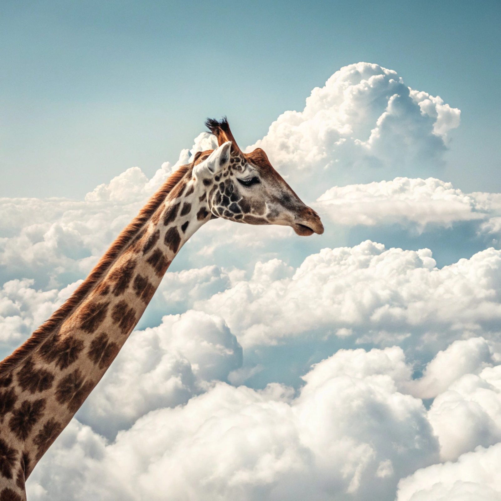 Giraffe in Clouds