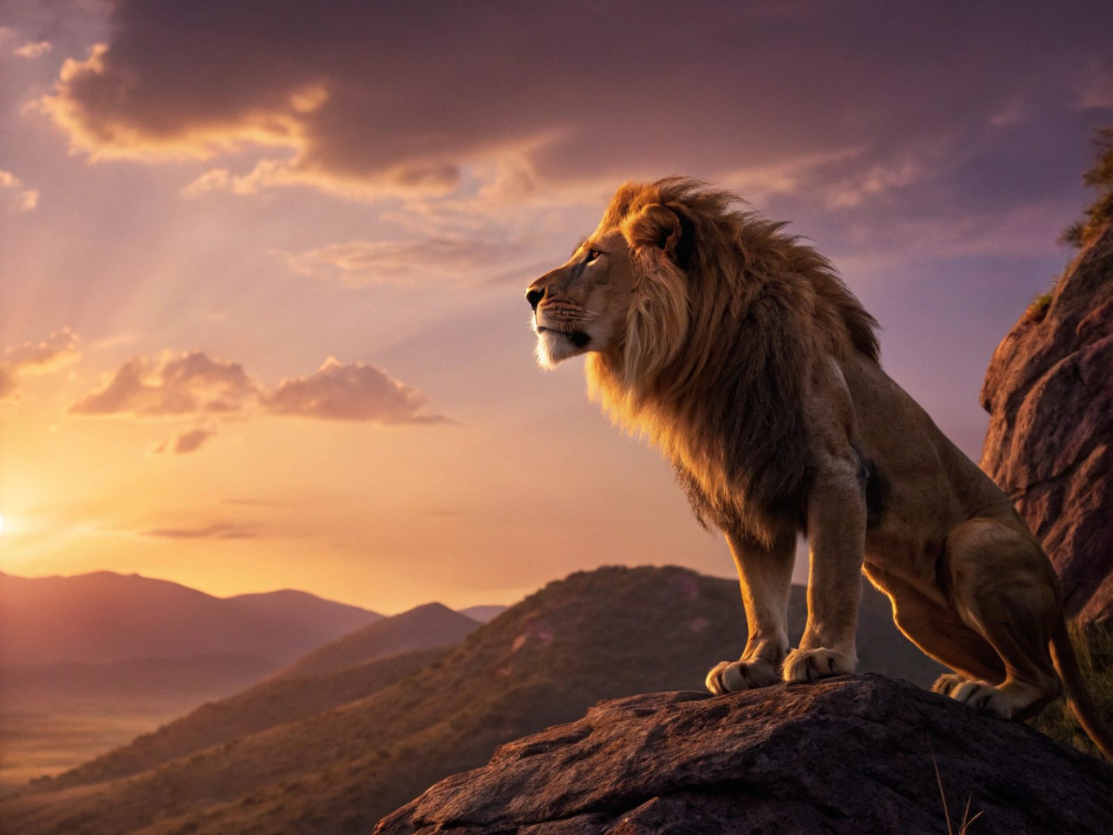 Cinematic Lion Sunset