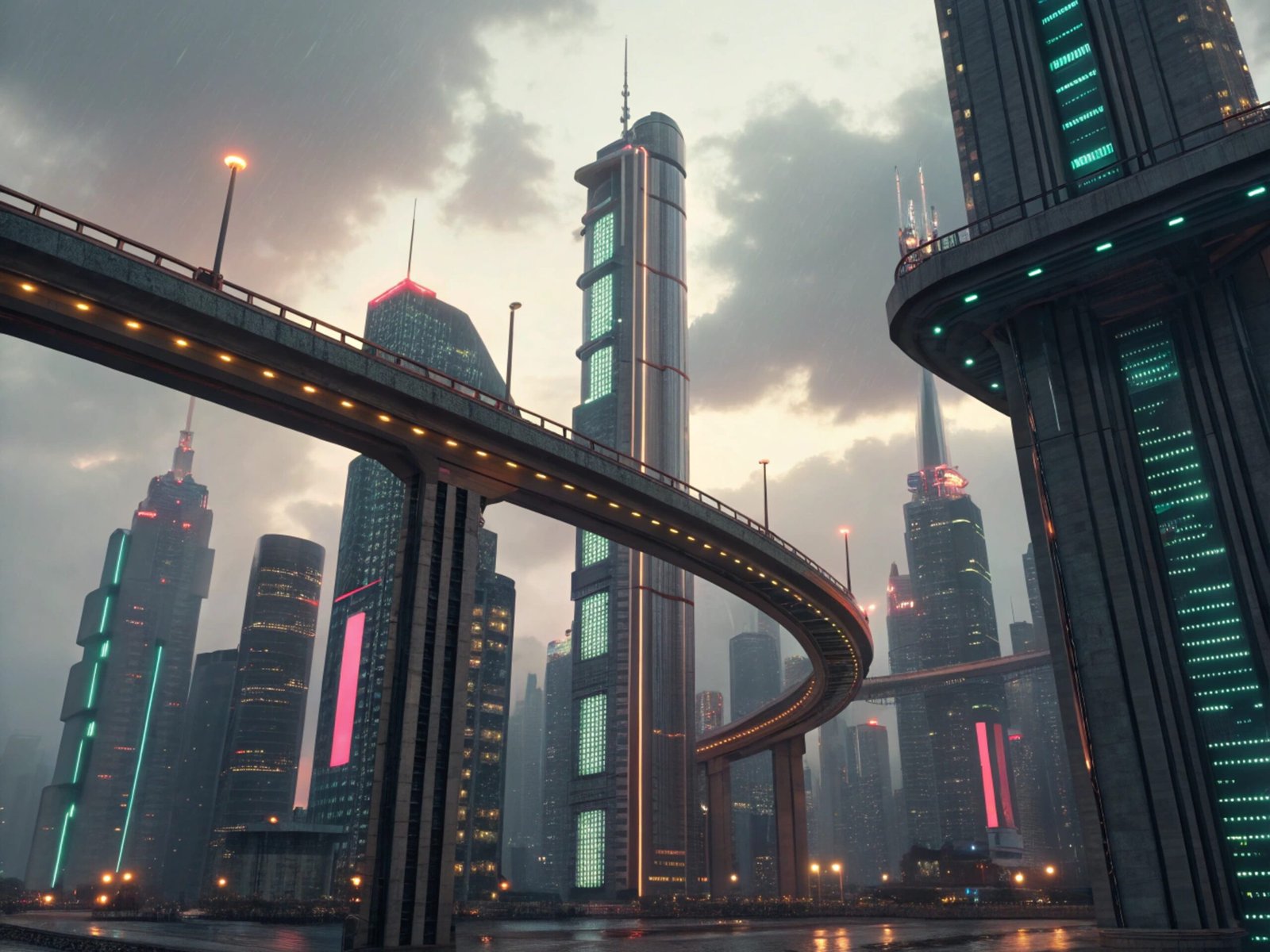 Futuristic Vertical City