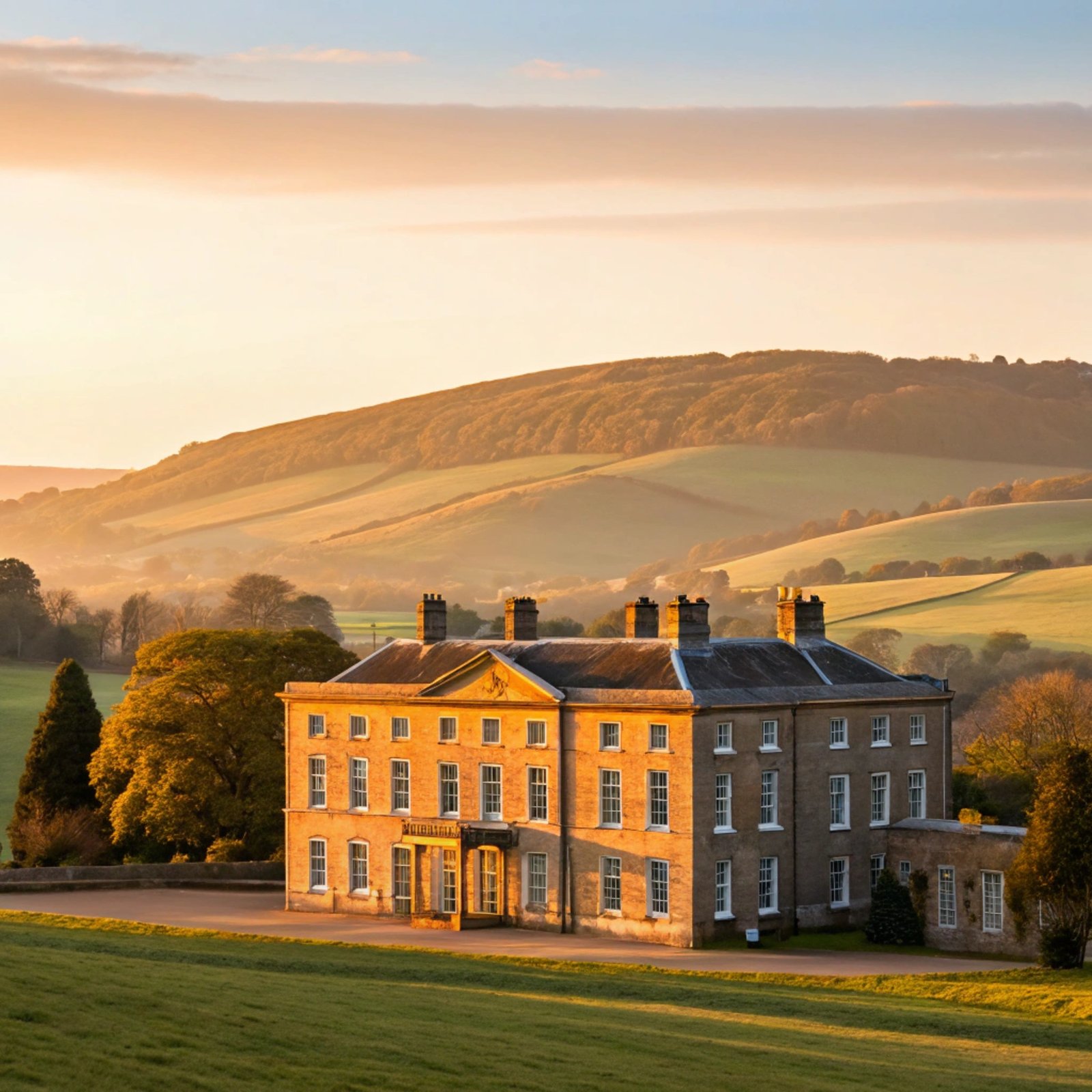 Georgian Manor at Sunrise