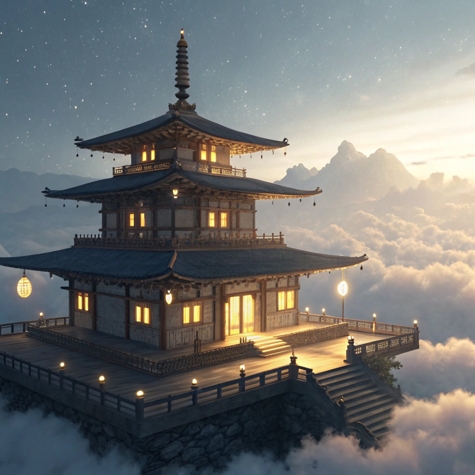 Futuristic Sky Temple