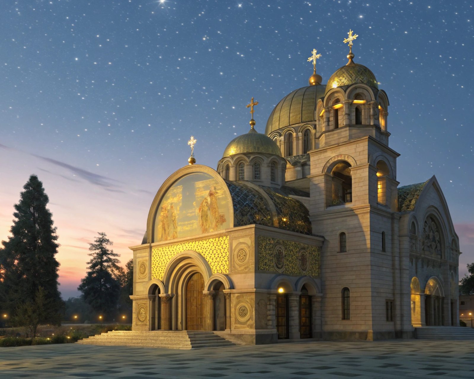 Byzantine Basilica with Mosaics