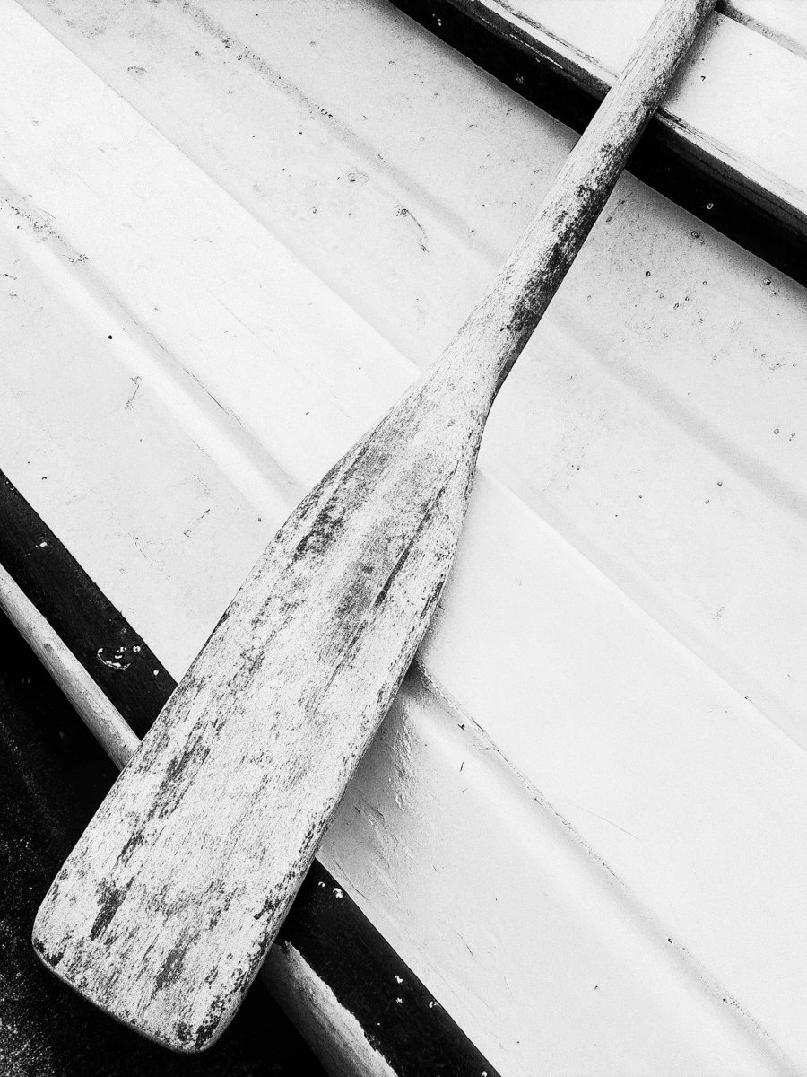 Weathered Wooden Oar