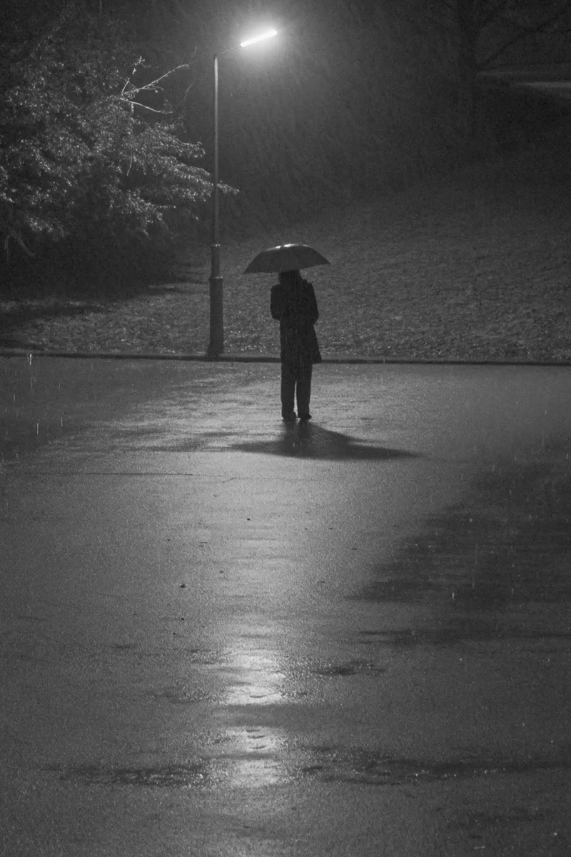 Streetlamp Rain Shadow