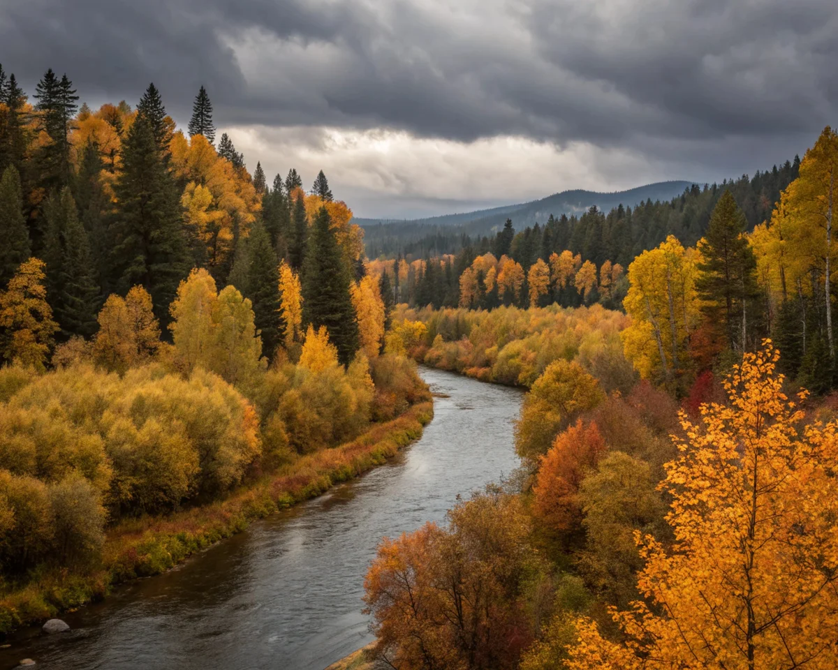 Metallic Autumn Forest
