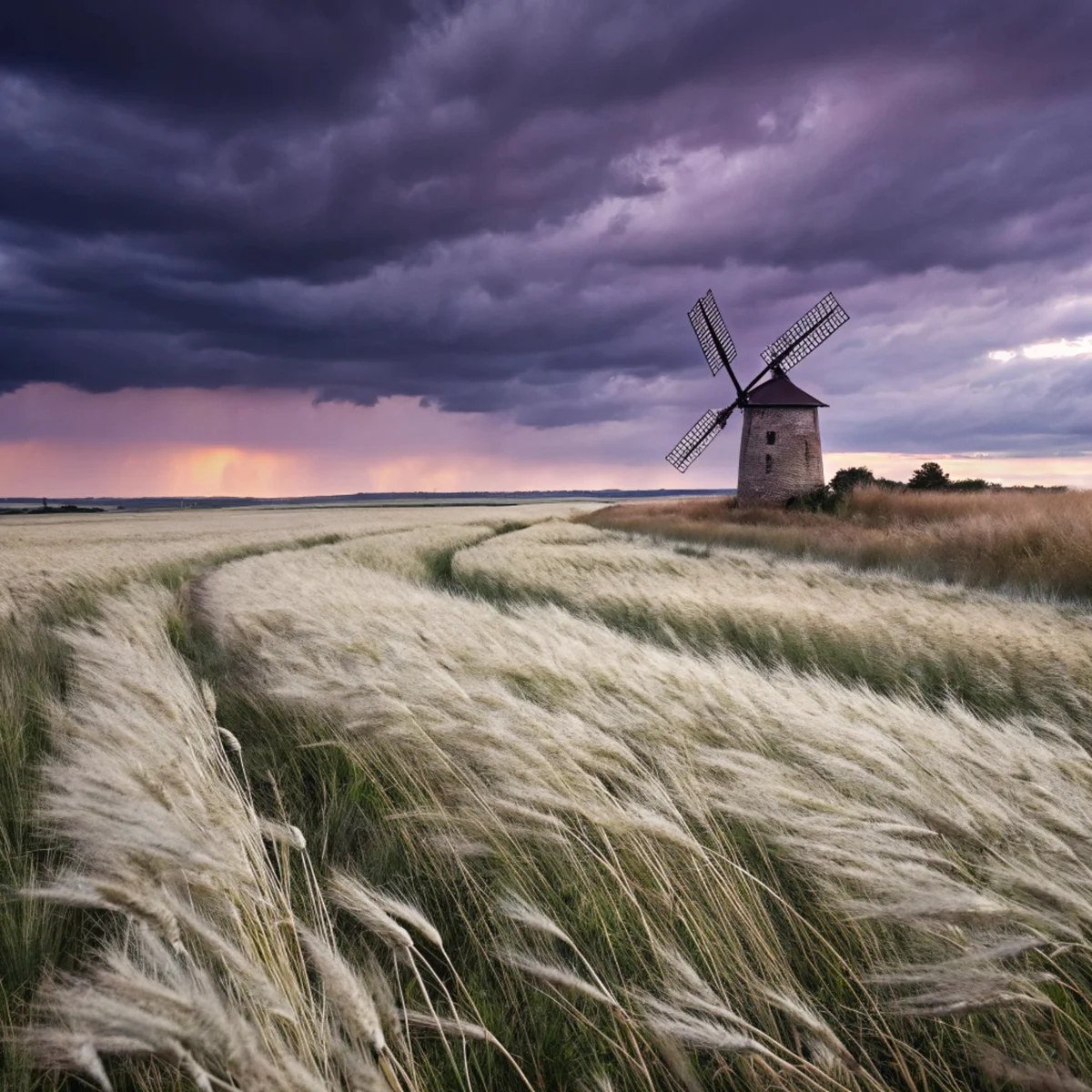 Silver Grass Windmill