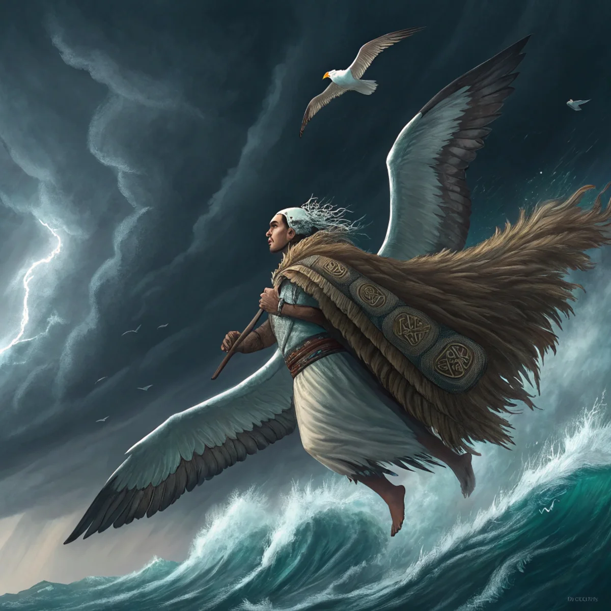 Polynesian Wind God with Cloud Cloak