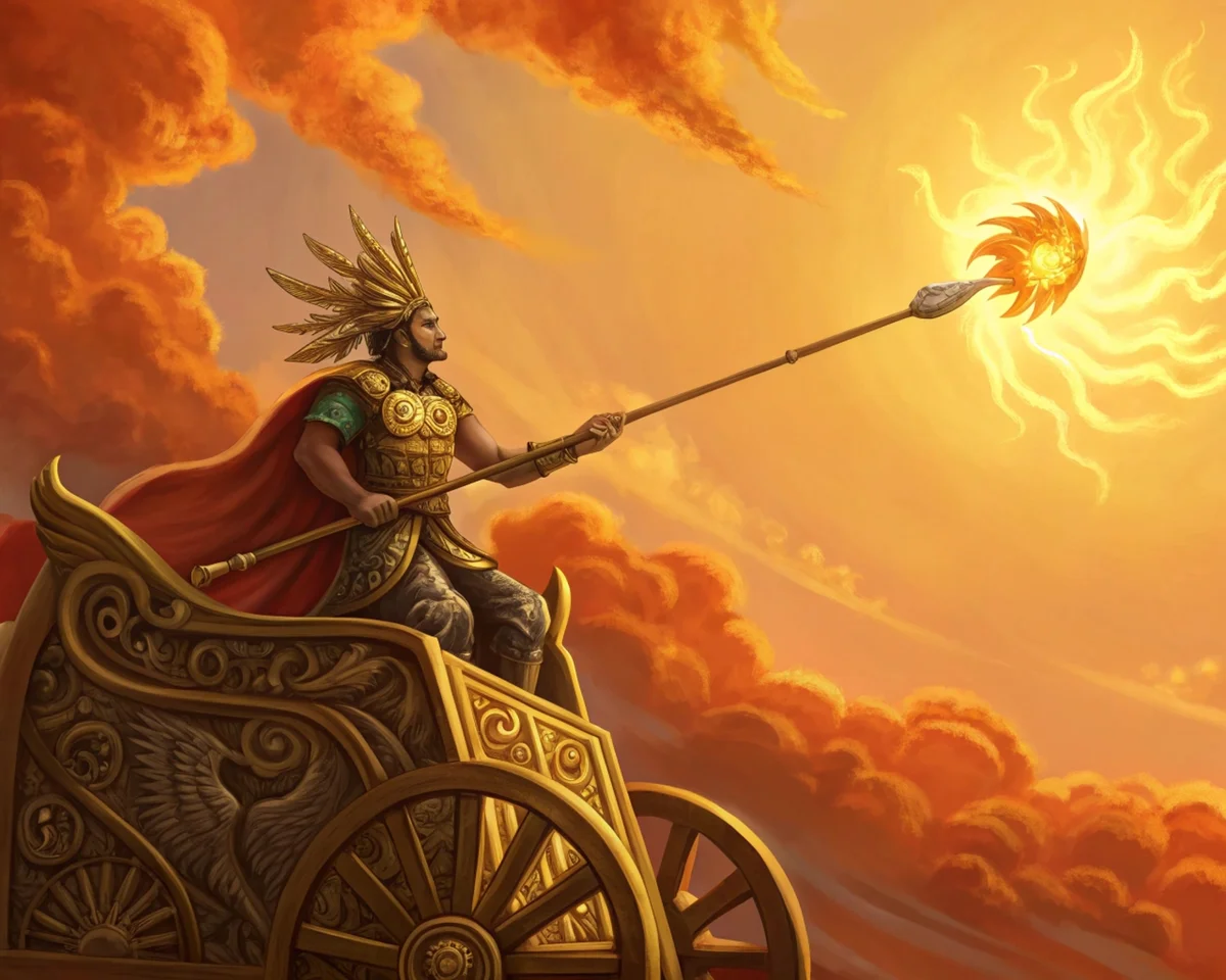 Celtic Sun God in Golden Chariot