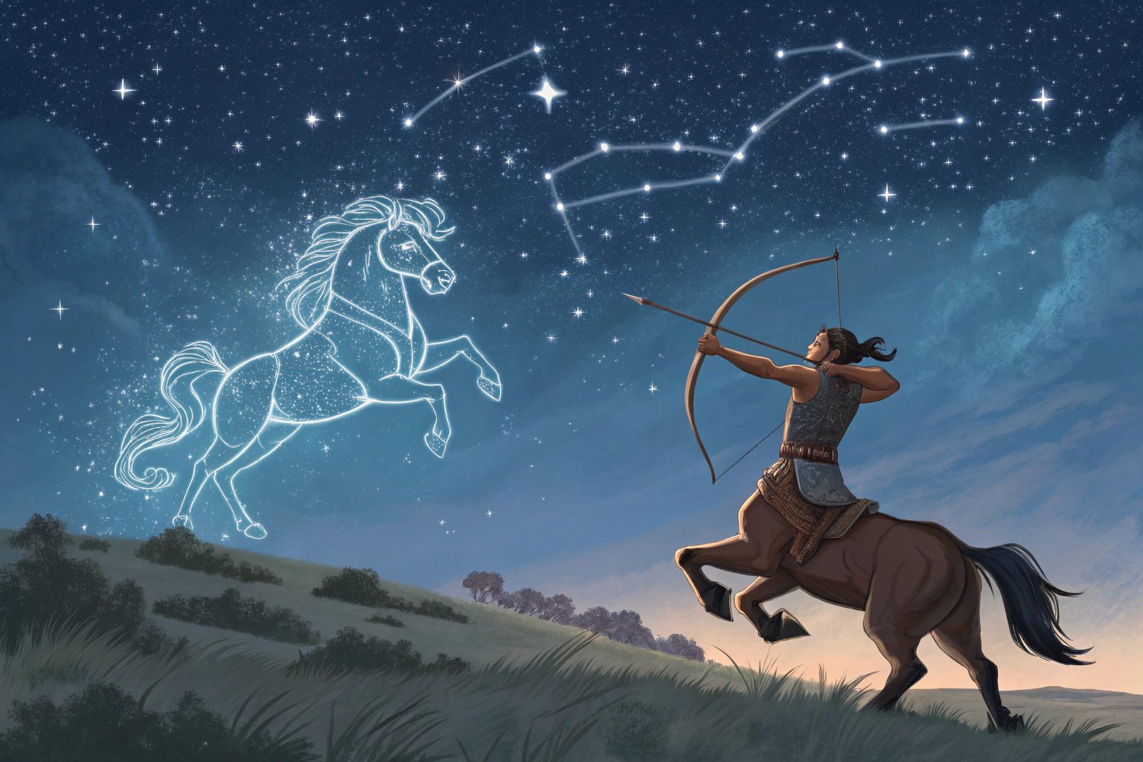Centaur Aiming at Mythical Constellation
