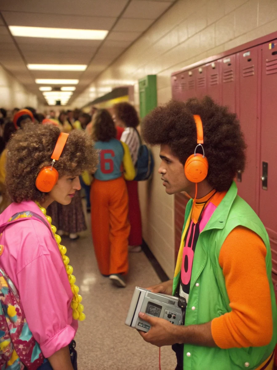 1980s High School Hallway