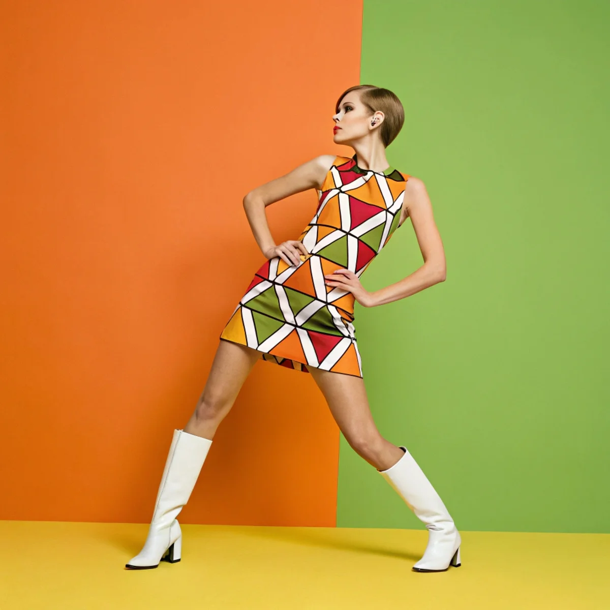 1960s Mod Fashion Model