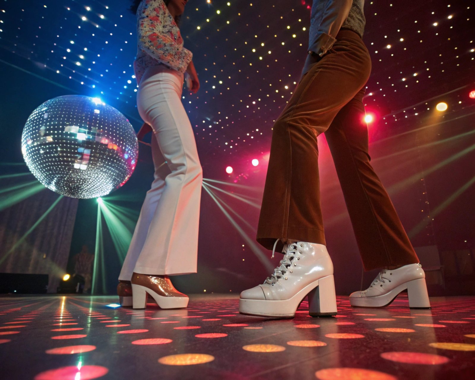 1970s Disco Dance Floor - Glamorous Landscape