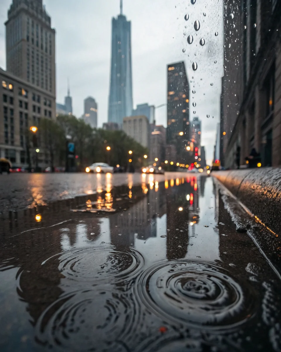 Puddle City Reflection