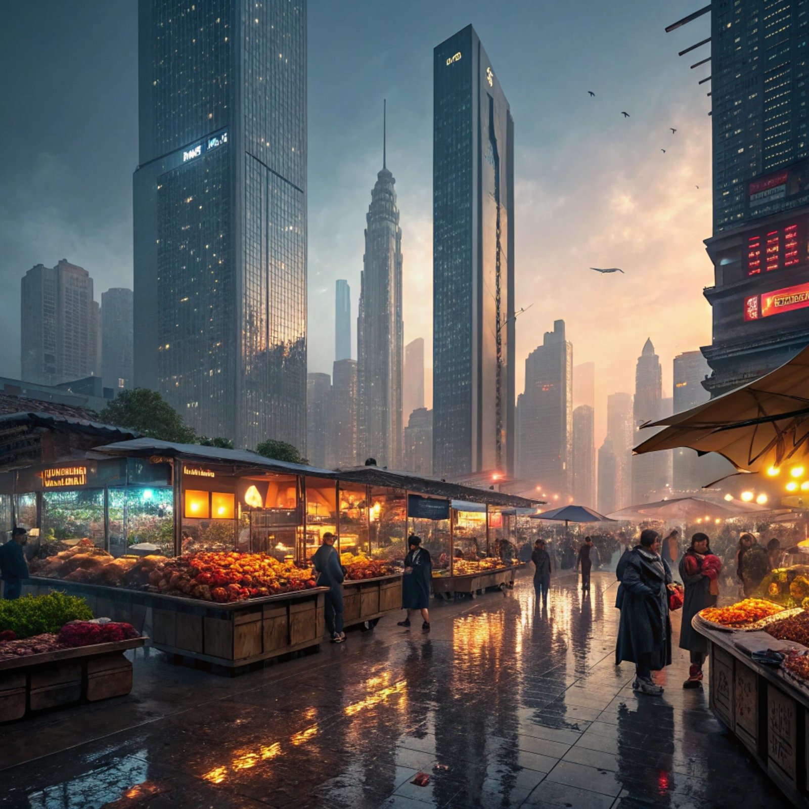 Futuristic Market Glow