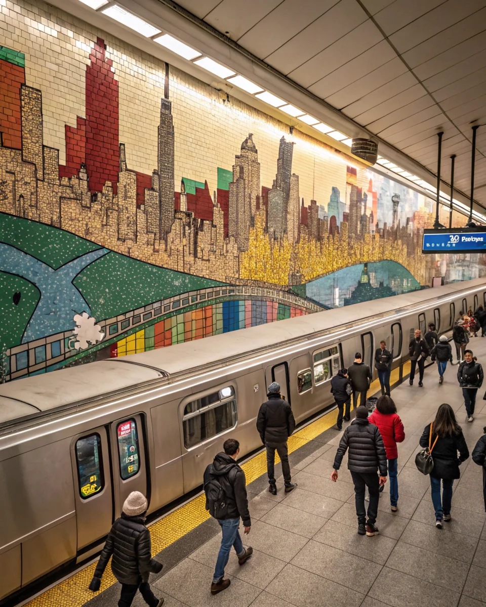 Rush Hour Train Mosaic