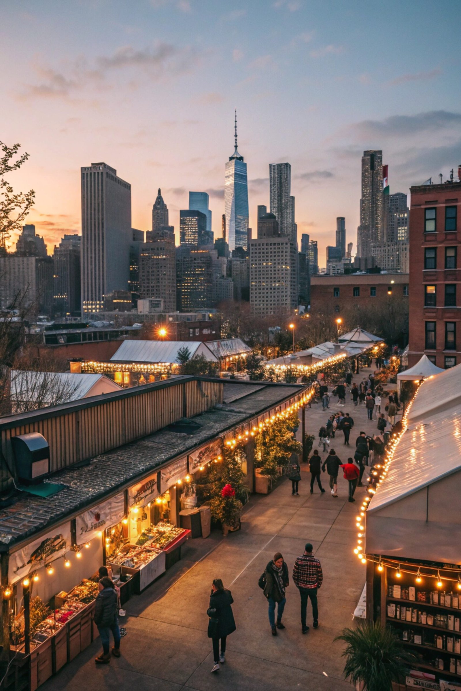 Rooftop Market Twilight
