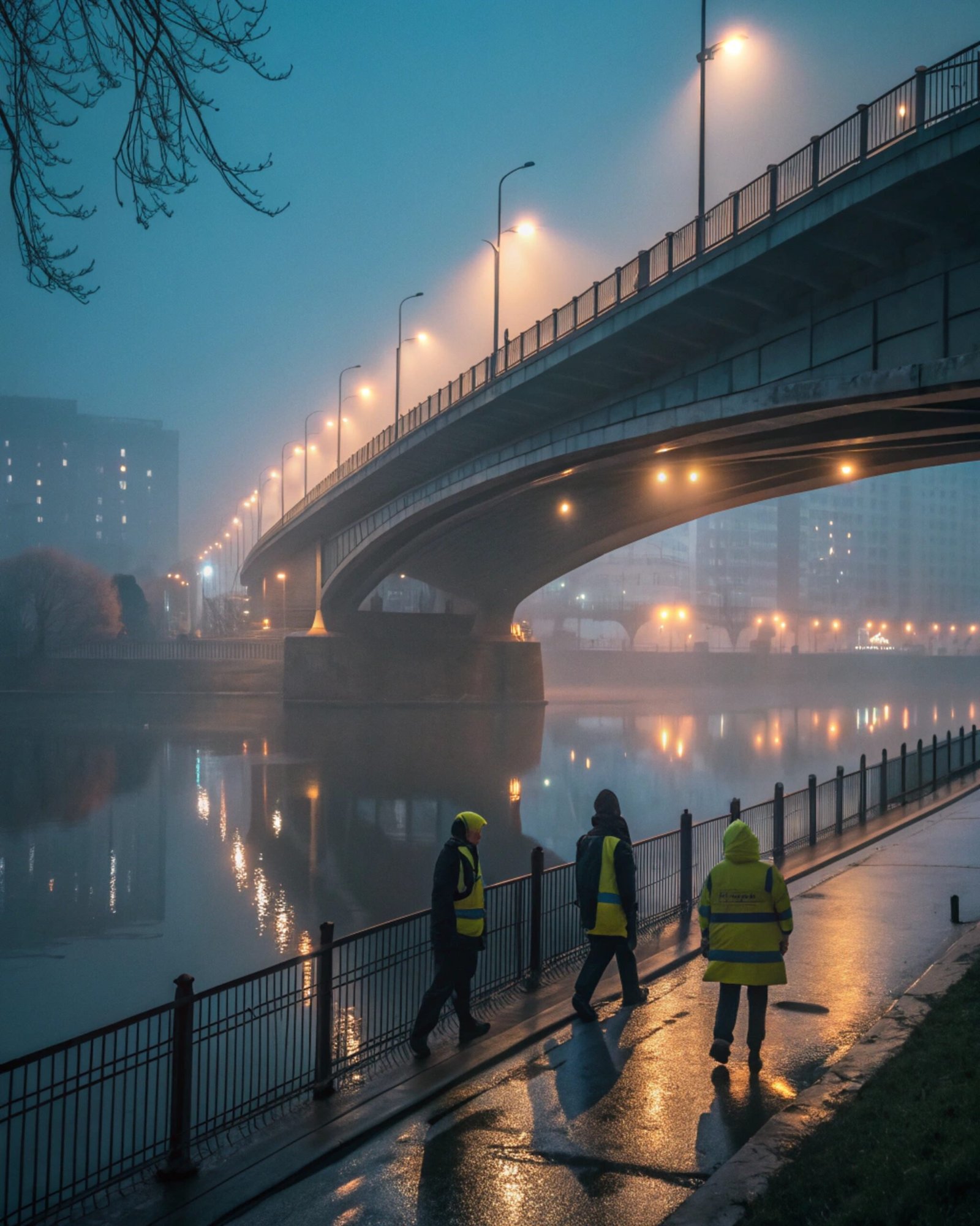 Twilight Bridge Commute