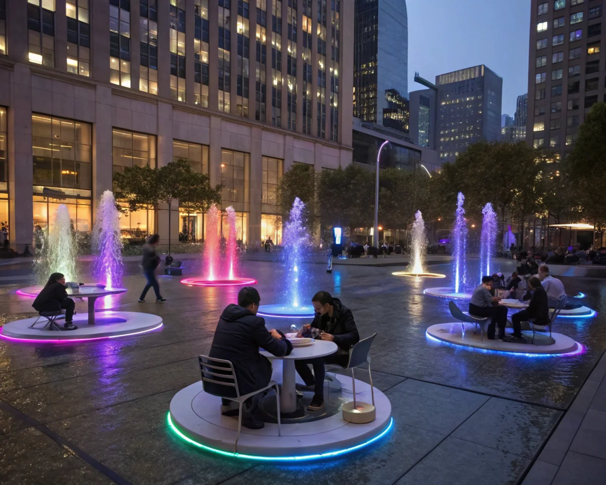 Holographic Urban Plaza - Polyptych Platforms