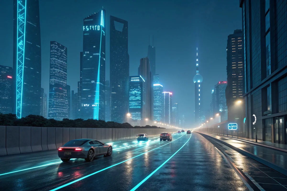Futuristic Highway Glow
