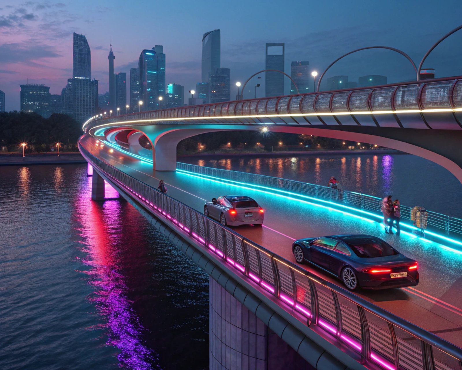 Futuristic Bridge Glow