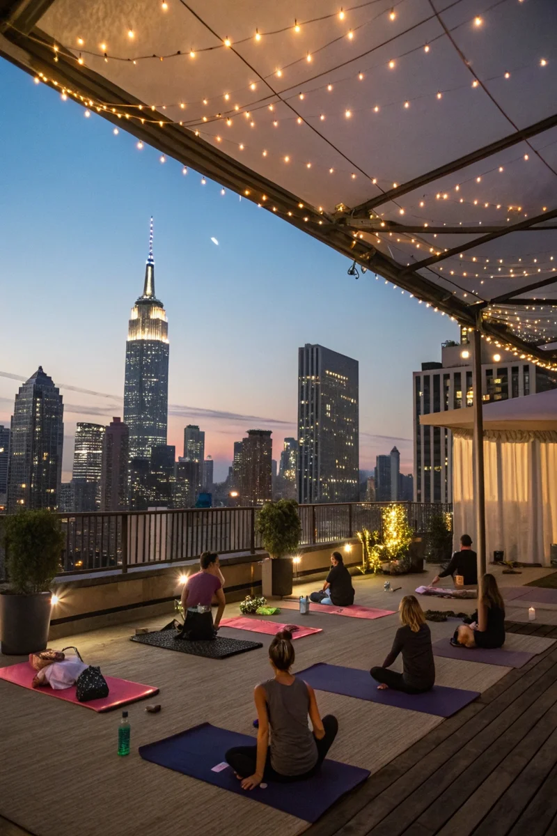 Rooftop Yoga Stars