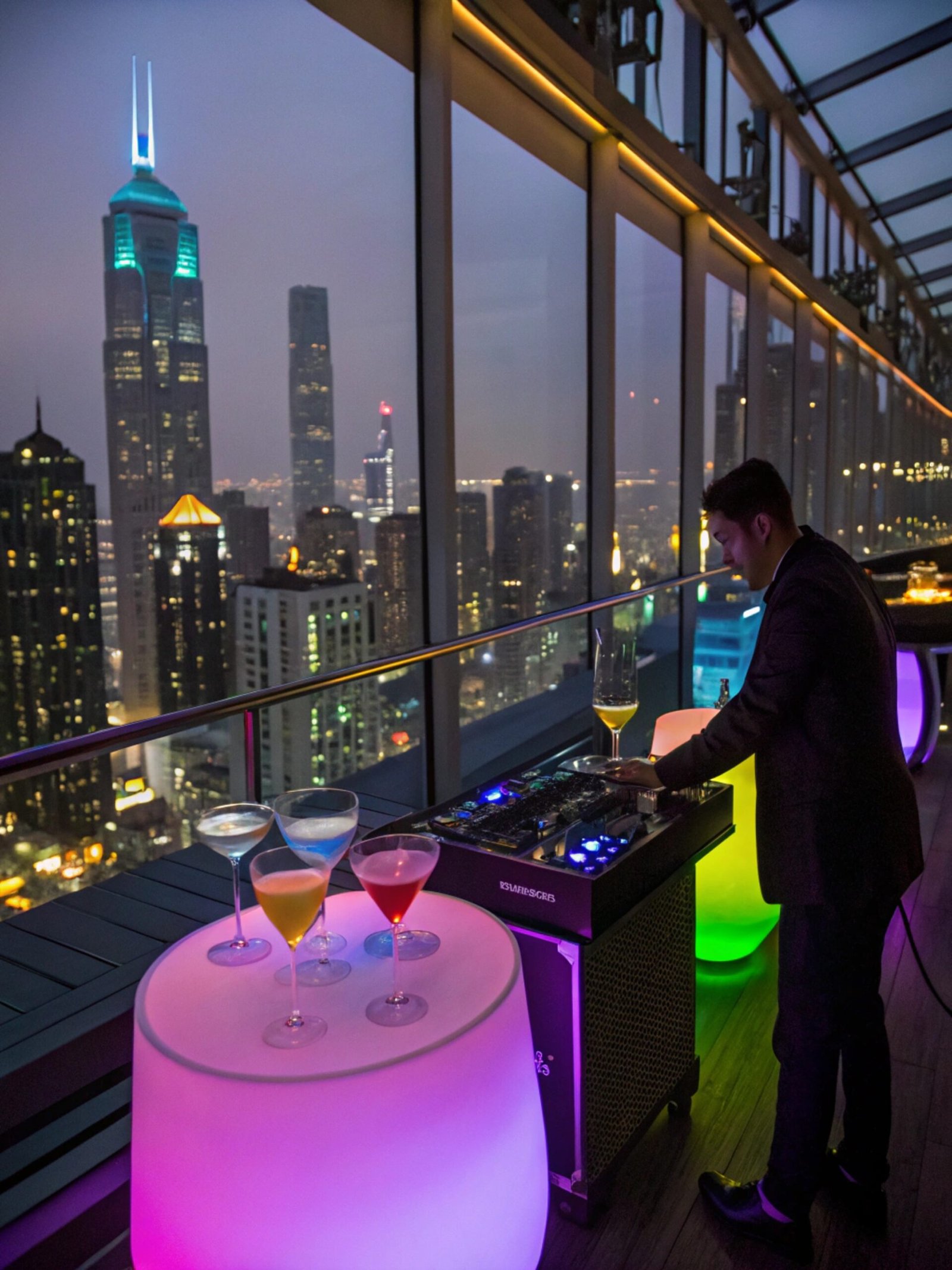 Futuristic Rooftop Bar