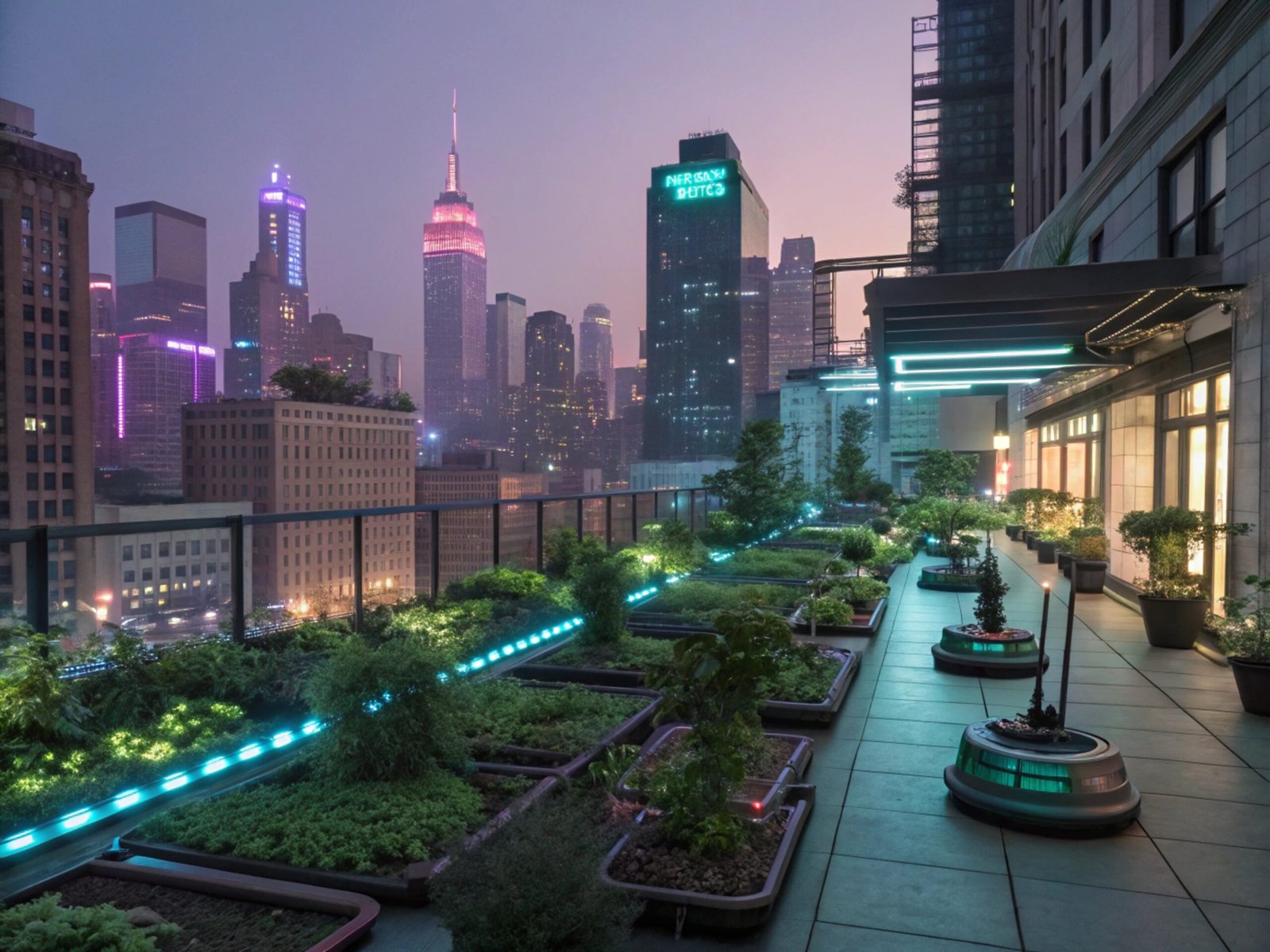 Futuristic Rooftop Garden