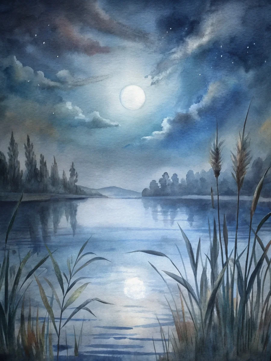 Midnight Lakeside