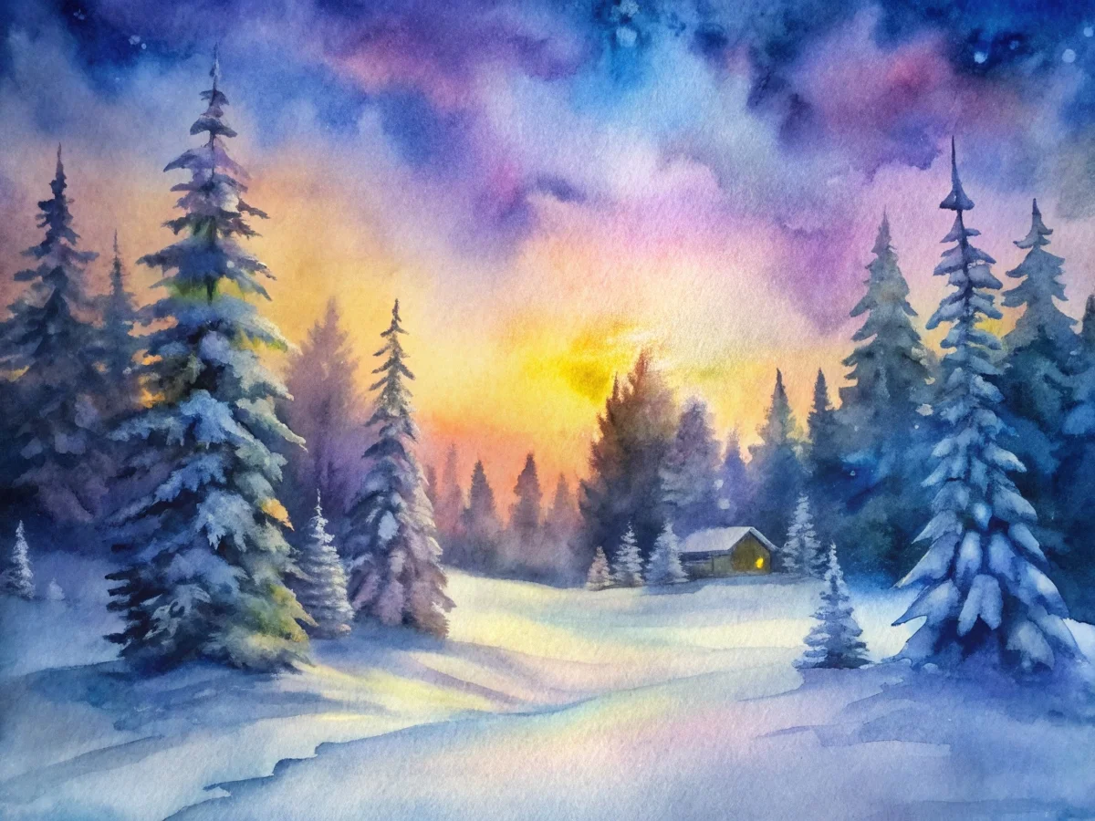Snowy Forest Twilight