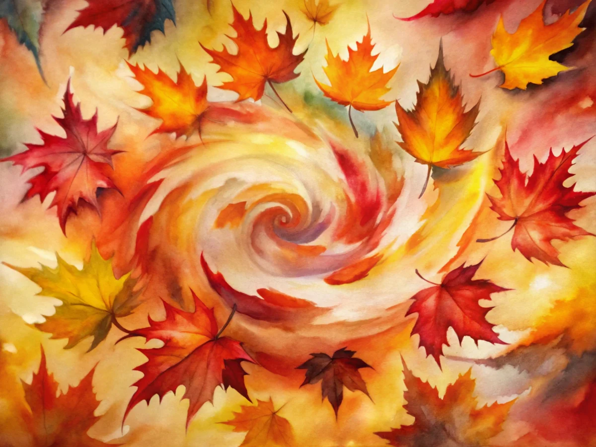 Swirling Autumn Leaves