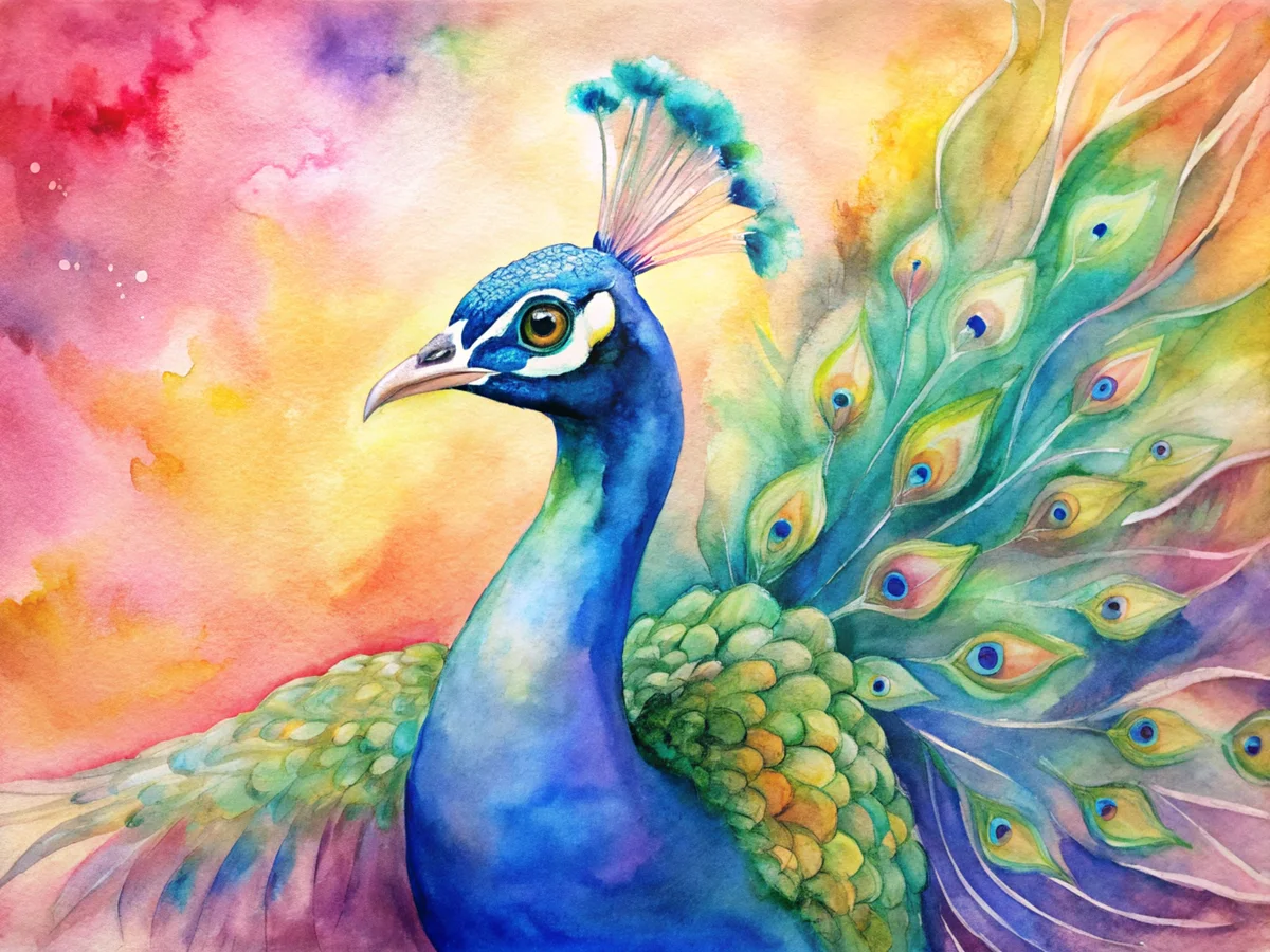 Majestic Peacock Display