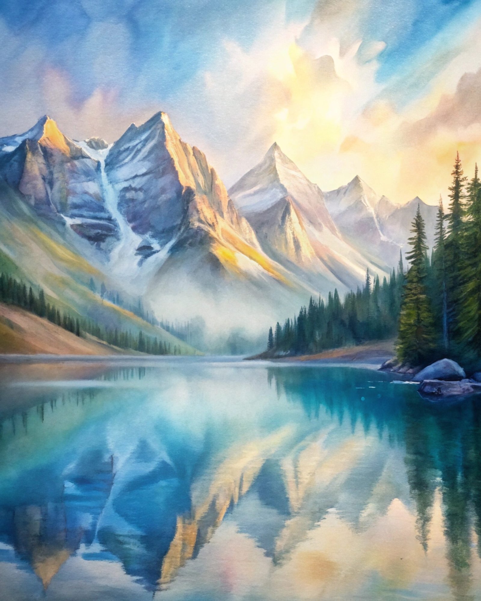 Serene Mountain Lake