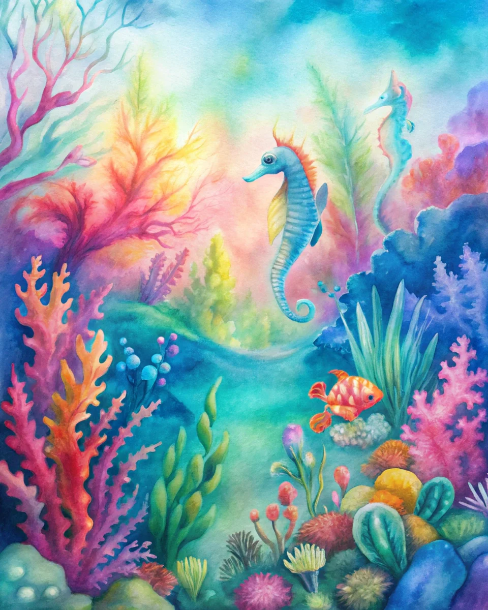 Coral Reef Seahorses