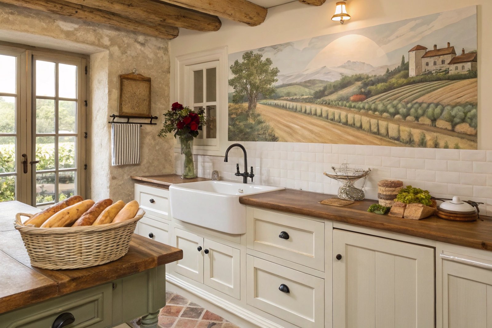 French Country Kitchen - Vineyard Charm
