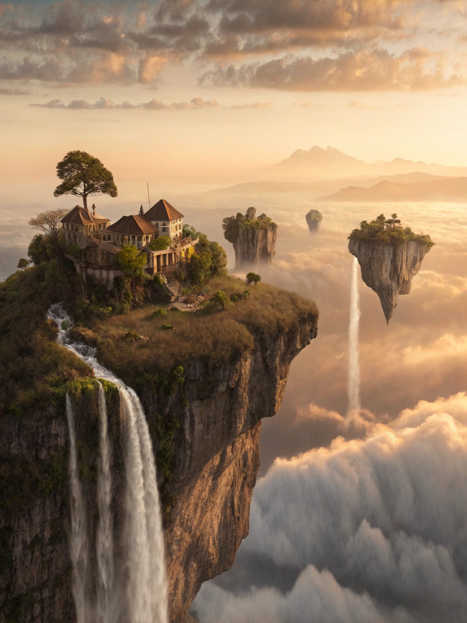 Floating Archipelago at Sunset