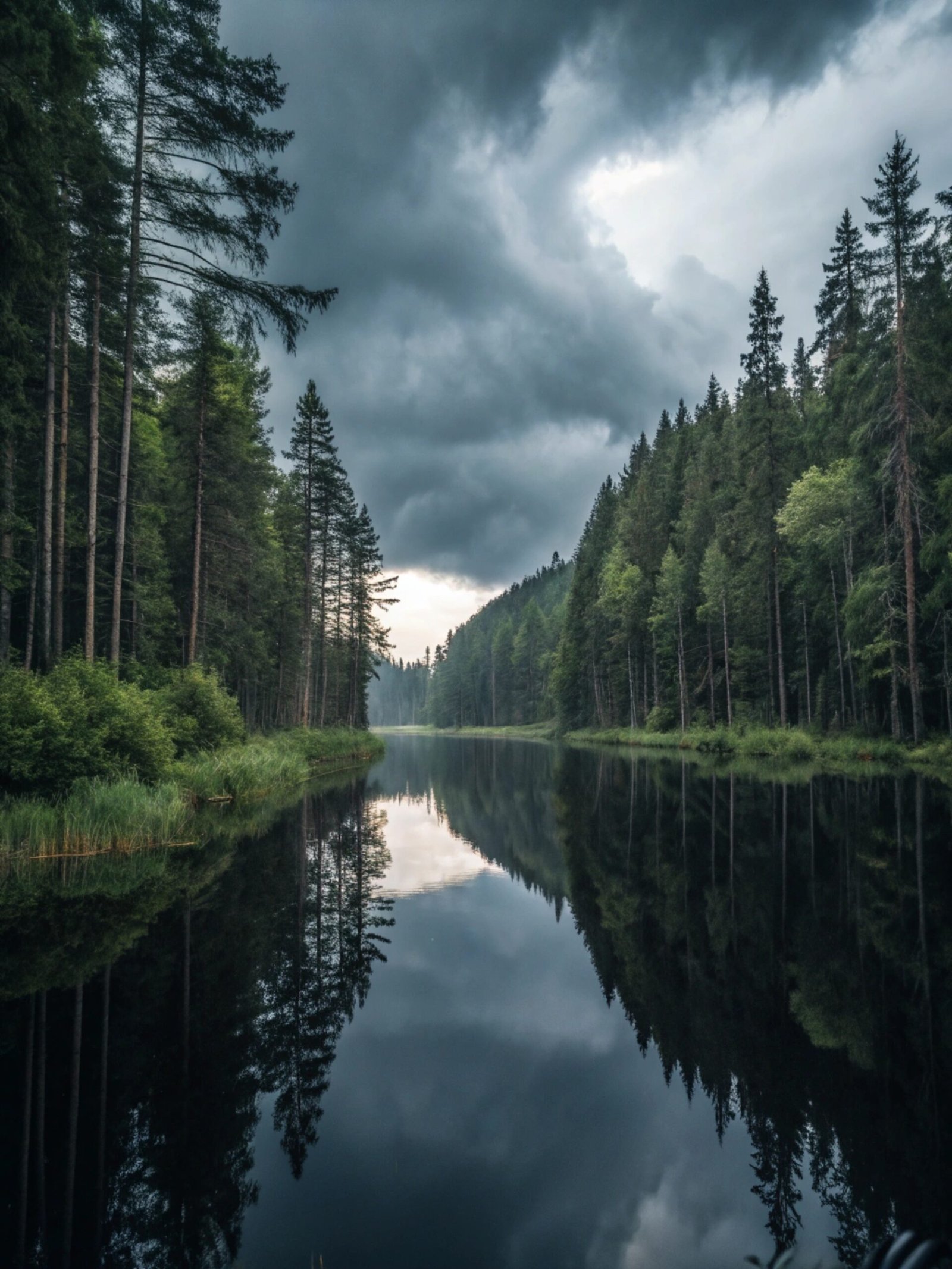Flooded Forest with Mirror-like Water