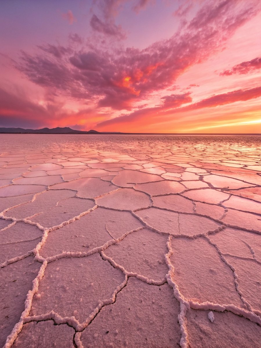 Surreal Salt Flat at Sunrise