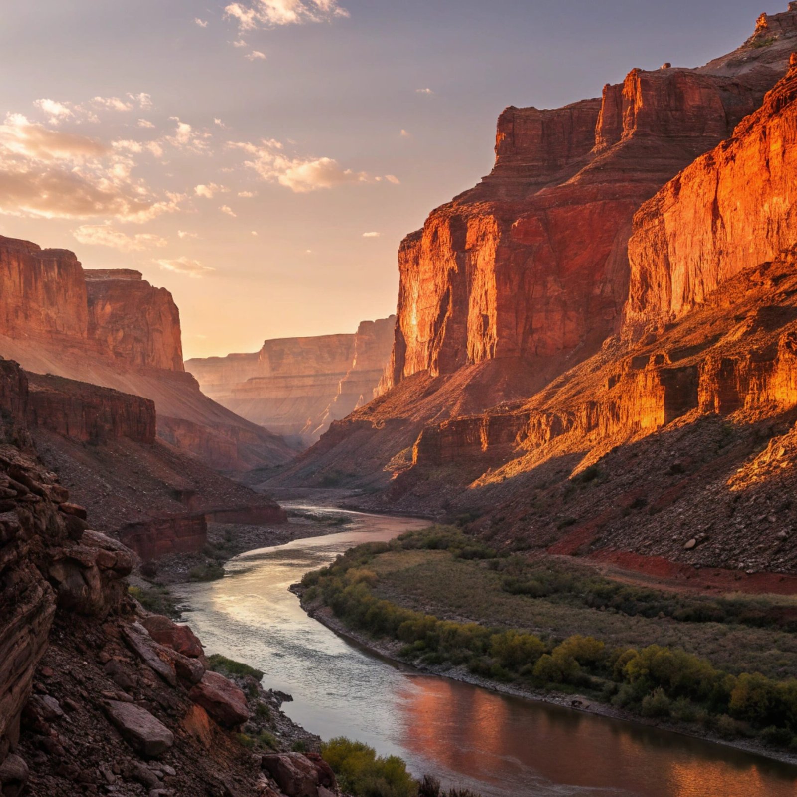 Dramatic Canyon at Sunrise