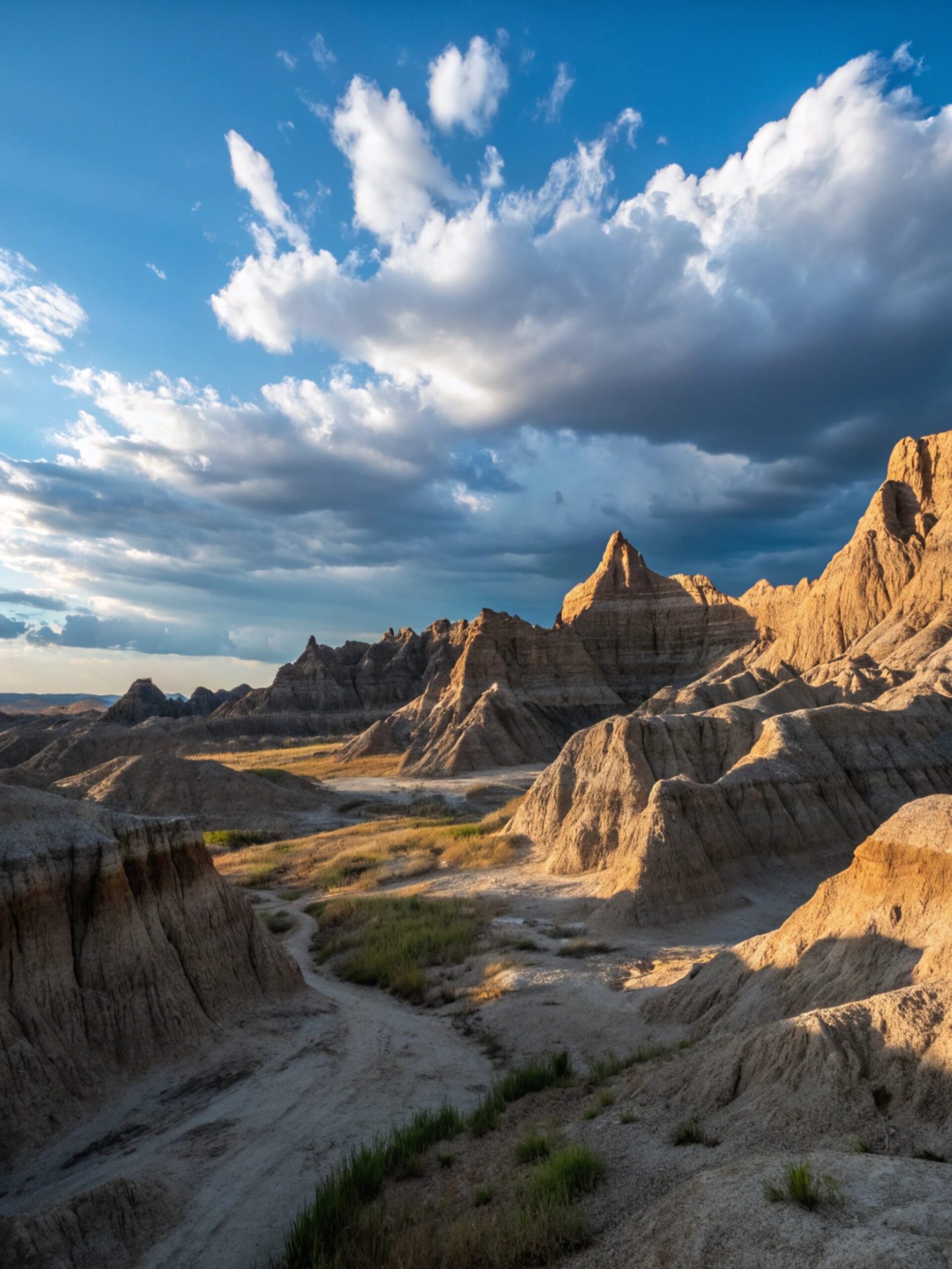 Badlands with Eroded Rocks