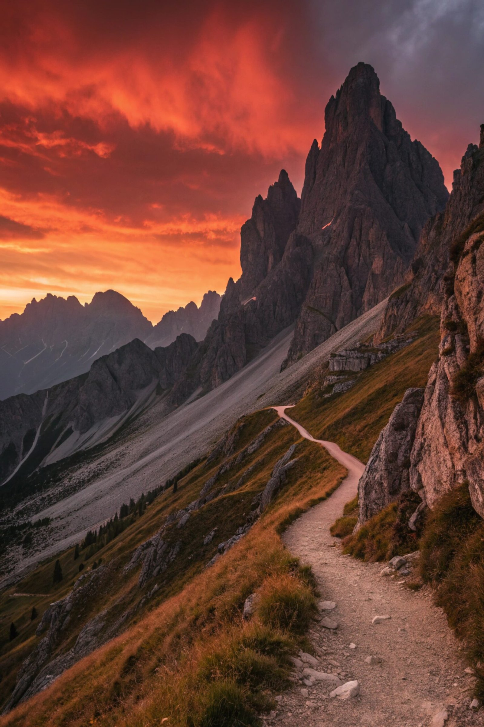 Mountain Ridge at Sunset