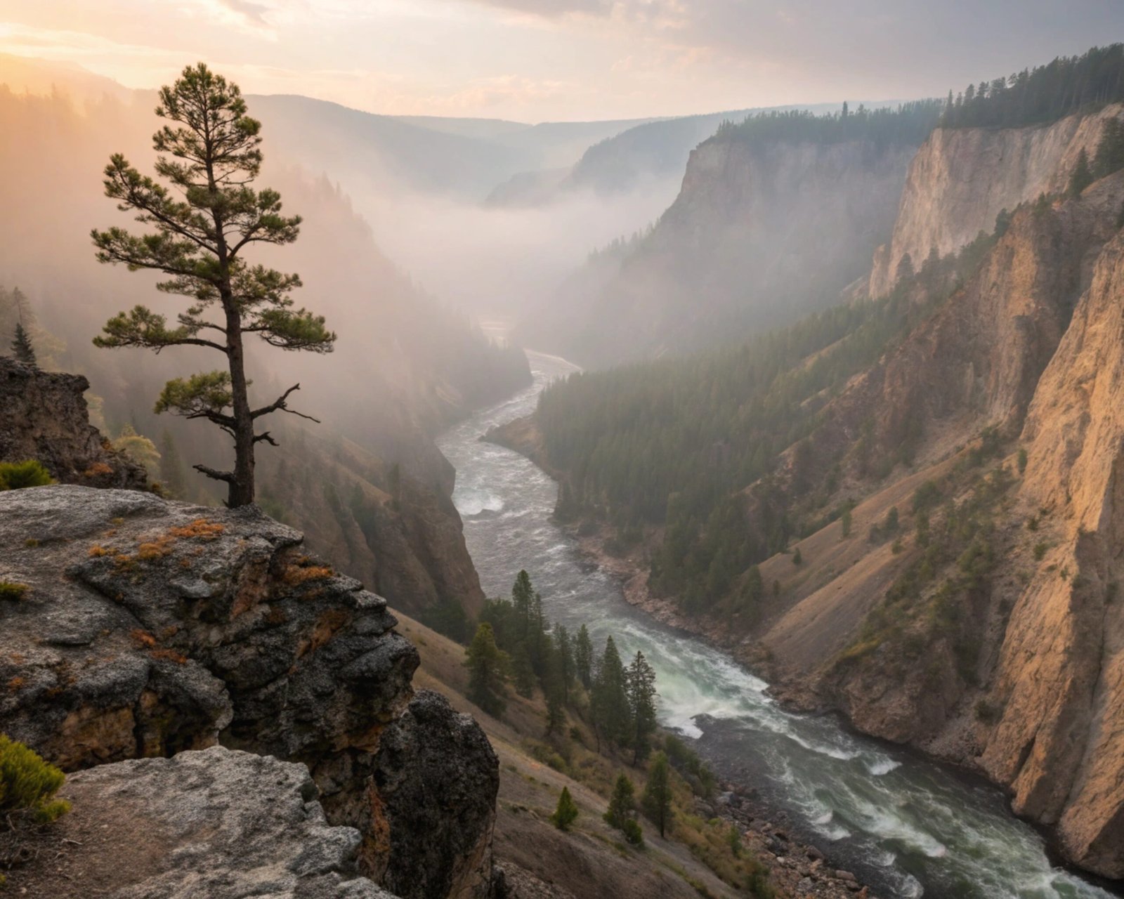 Coastal Cliff at Sunset