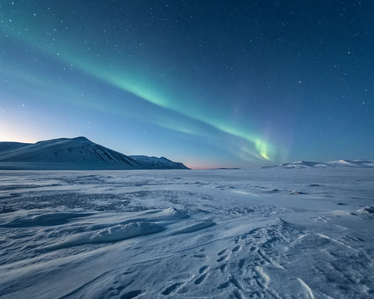 Arctic Aurora Twilight
