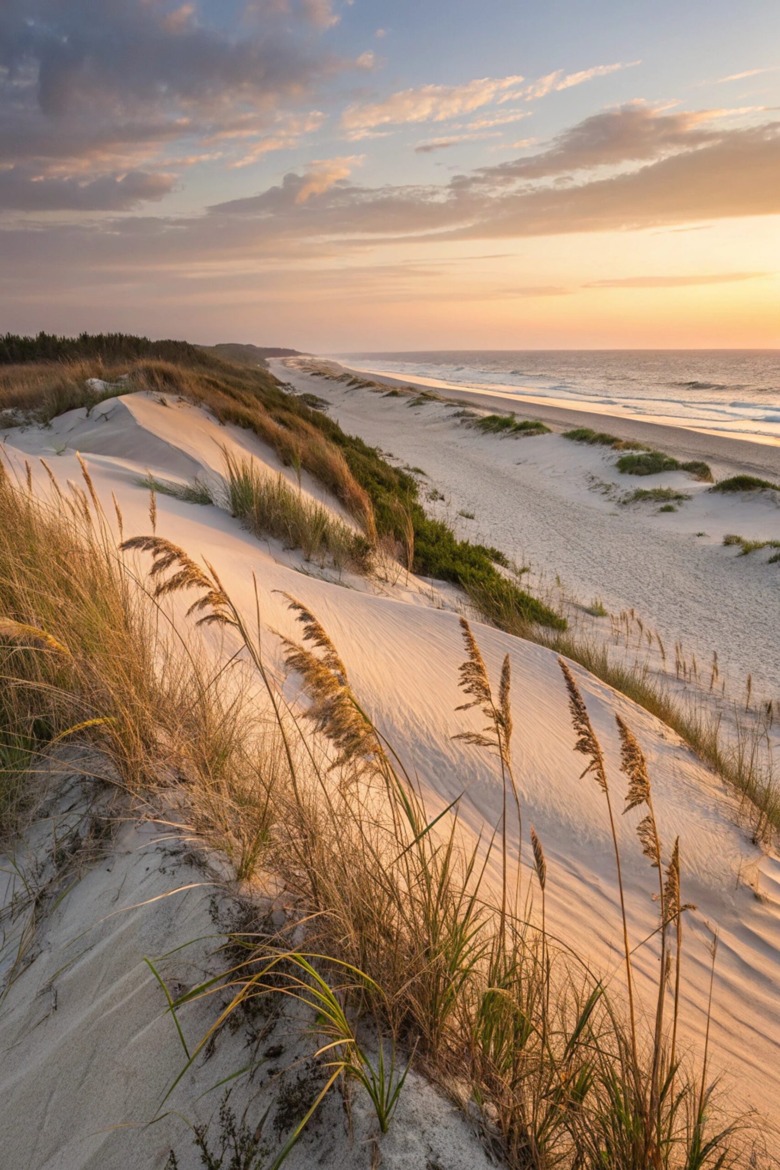Coastal Dune at Twilight - Pastel Horizon