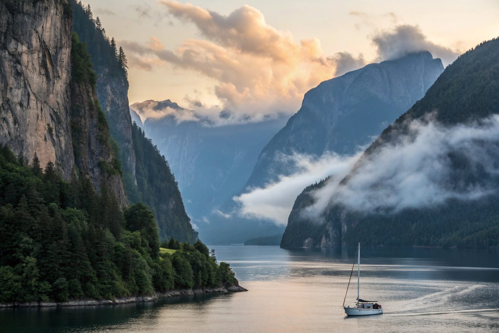 Snow-Covered Mountain at Sunrise