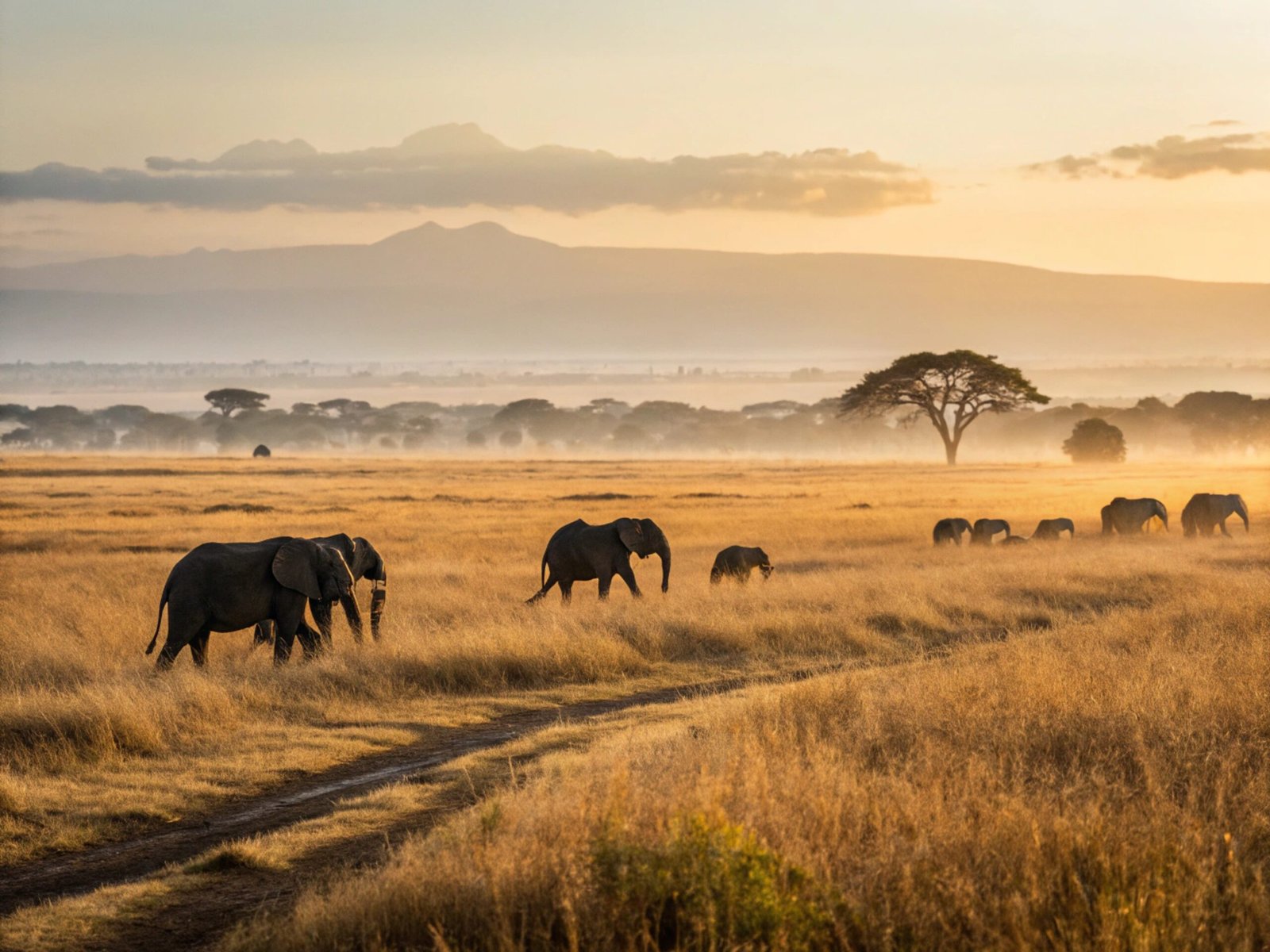 Savanna Elephant Dawn