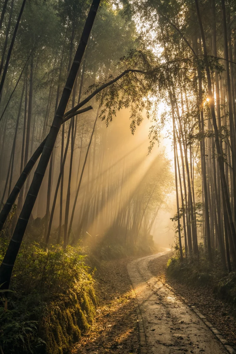 Bamboo Forest Sunrise