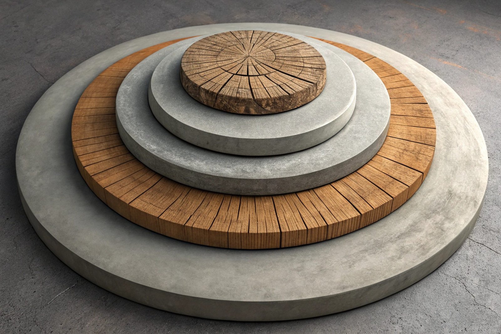 Abstract Stacked Circles of Time